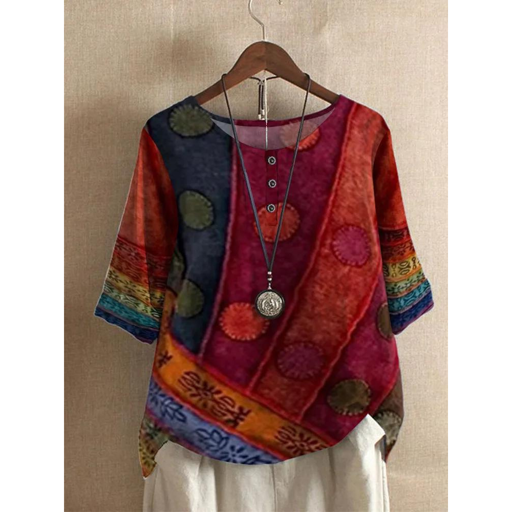 Nysera | Colourful Bohemian Top