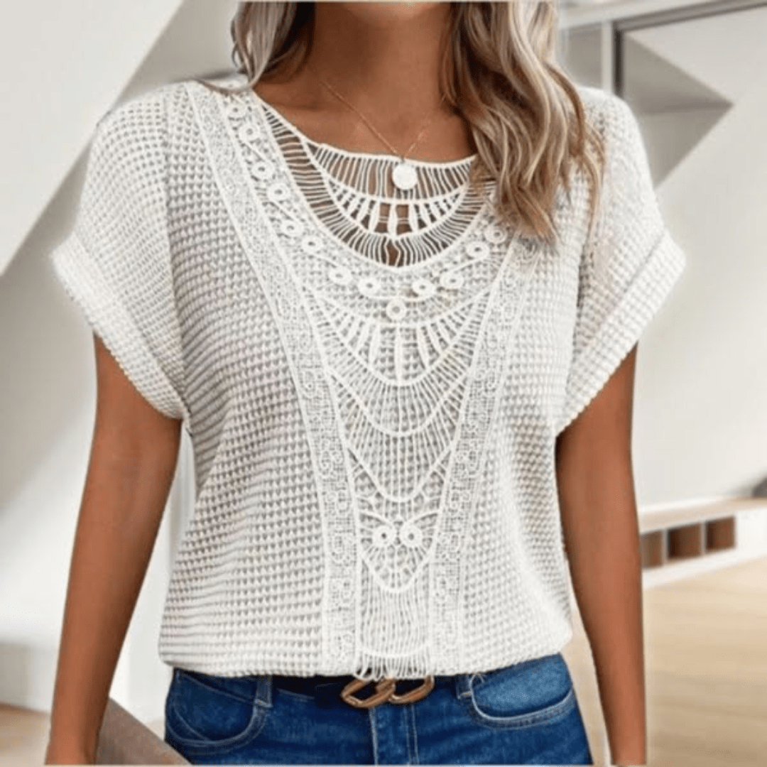 Rowena™ | Elegant Ibiza-style blouse