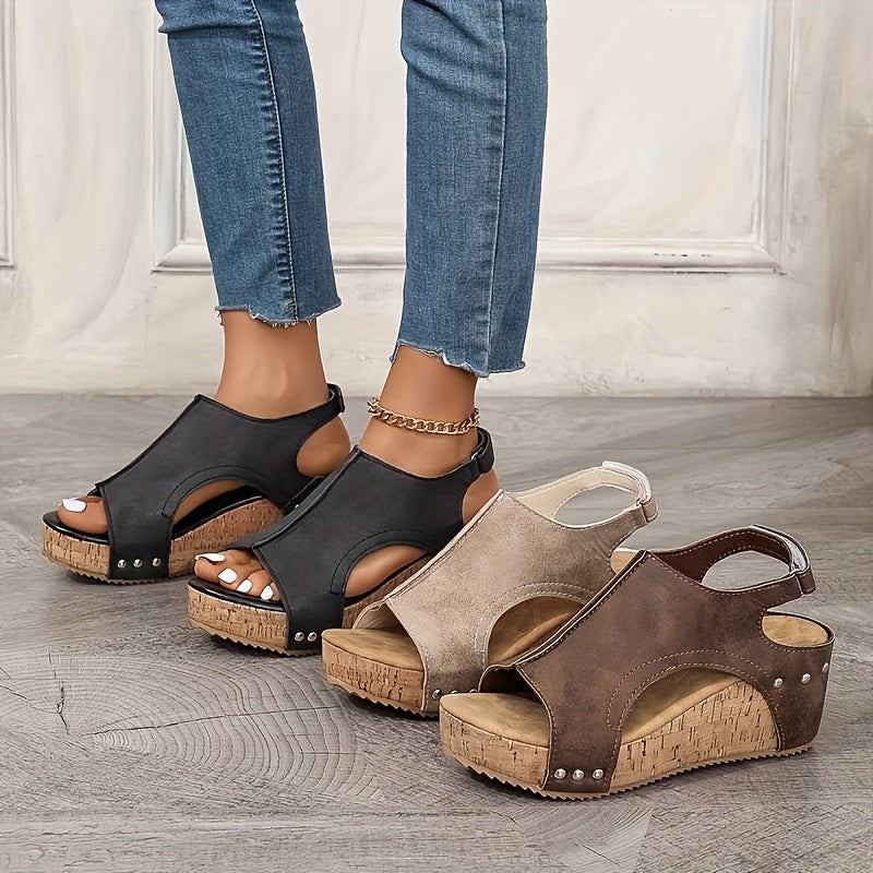 Caelina™ | Vintage Wedge Sandals