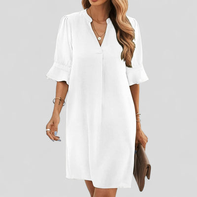 Valeska™ | Elegant Everyday V-Neck Dress