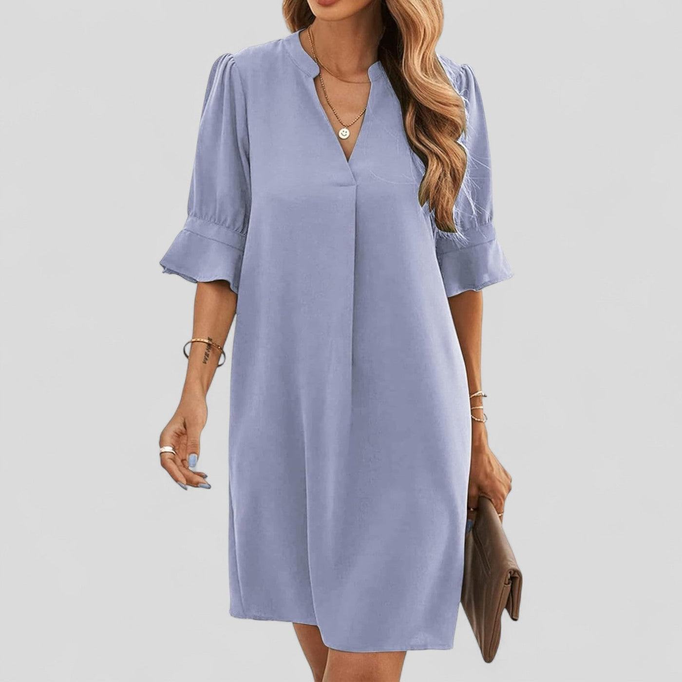 Valeska™ | Elegant Everyday V-Neck Dress