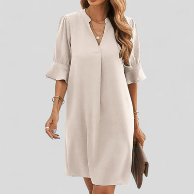 Valeska™ | Elegant Everyday V-Neck Dress