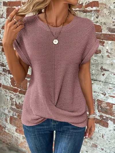 Ismara™ | Waffle Knit Twist Tee