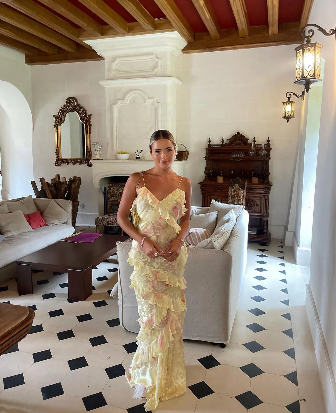 Vienna™ | Ruffle Maxi Dress Graceful & Romantic