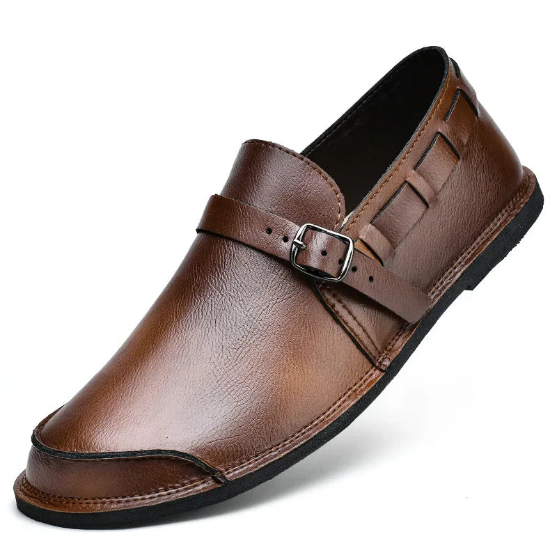 Kove™ | Buckled Vegan Leather Loafers
