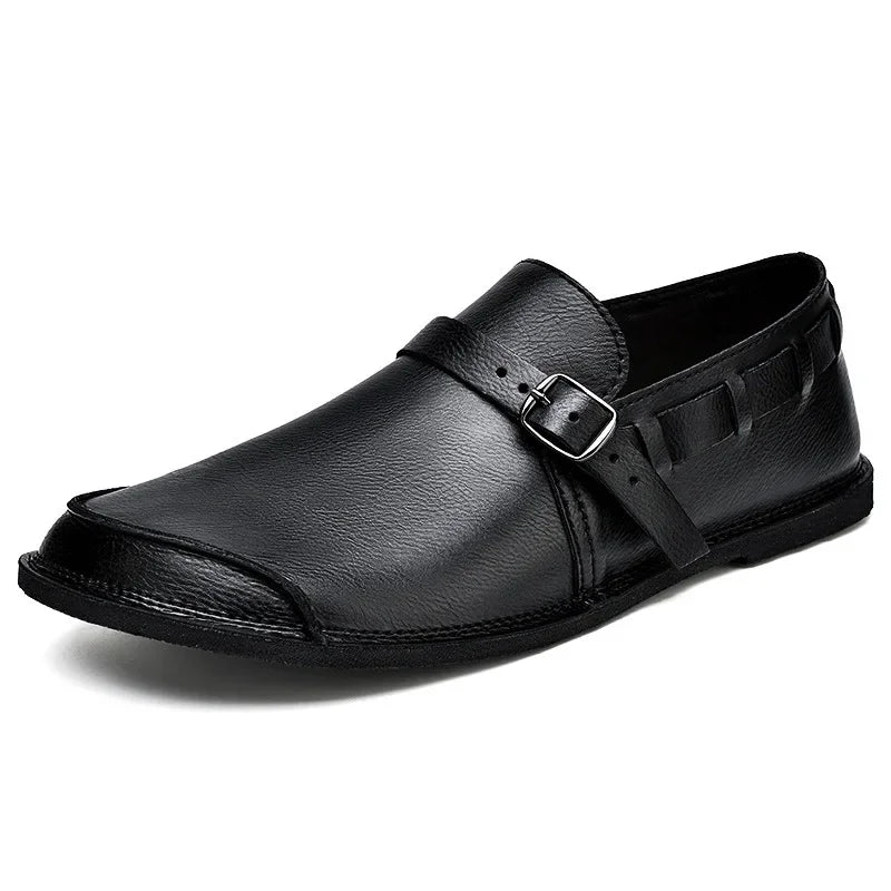 Kove™ | Buckled Vegan Leather Loafers