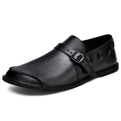 Kove™ | Buckled Vegan Leather Loafers