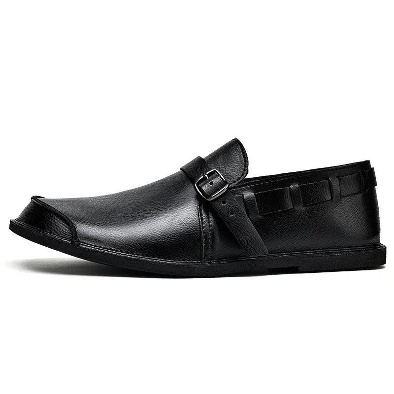 Kove™ | Buckled Vegan Leather Loafers