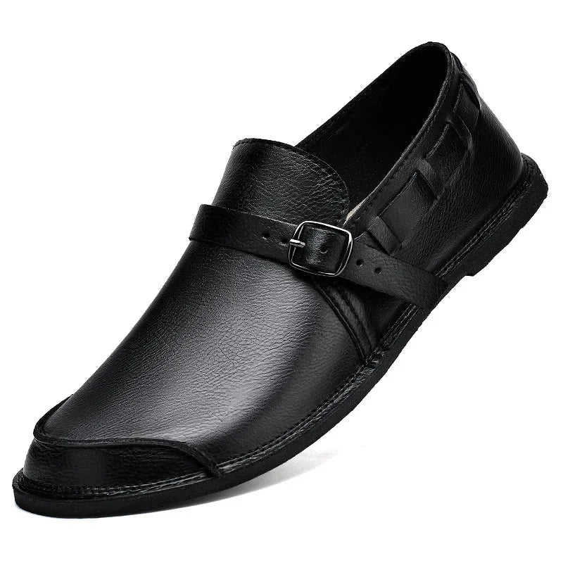Kove™ | Buckled Vegan Leather Loafers