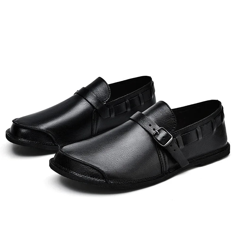 Kove™ | Buckled Vegan Leather Loafers
