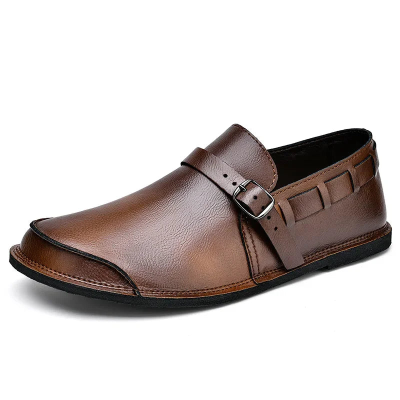 Kove™ | Buckled Vegan Leather Loafers