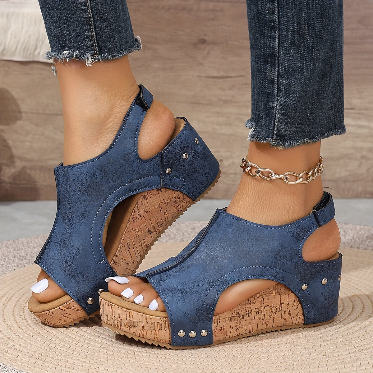 Caelina™ | Vintage Wedge Sandals