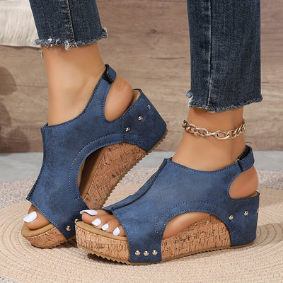 Caelina™ | Vintage Wedge Sandals