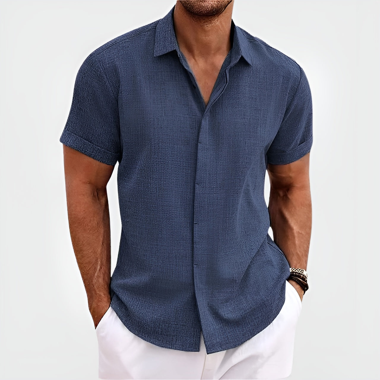 Kellan™ | Stone Linen Shirt